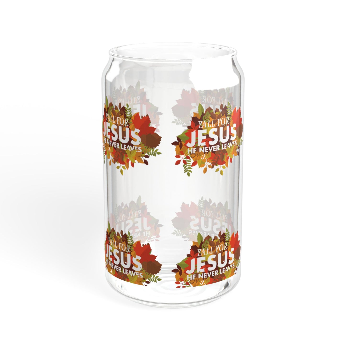 Fall For Jesus Sipper Glass, 16oz (7139603644519)