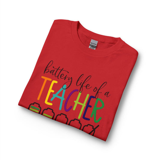 Teacher Battery Life Long Sleeve Colorful Graphic