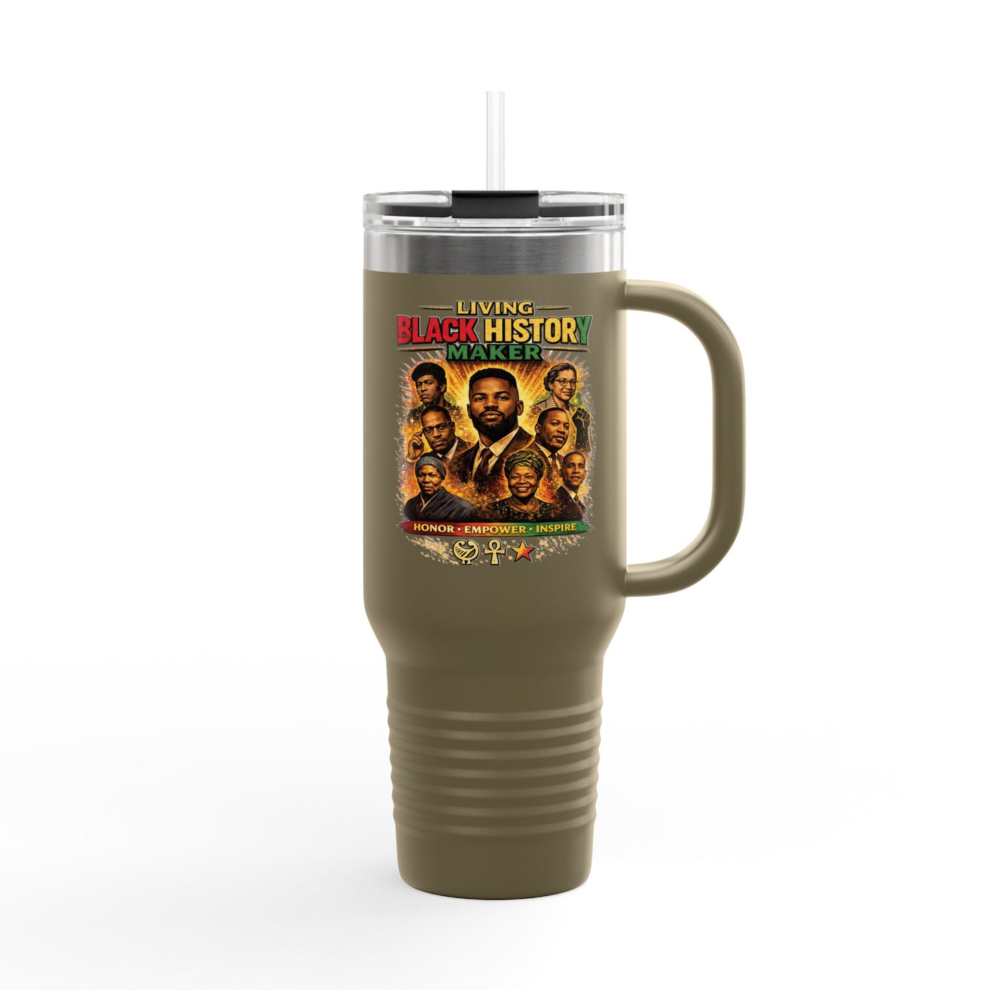 40oz Insulated Travel Mug Celebrate Black History Makers