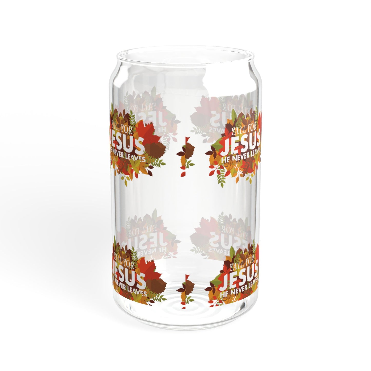 Fall For Jesus Sipper Glass, 16oz (7139603644519)