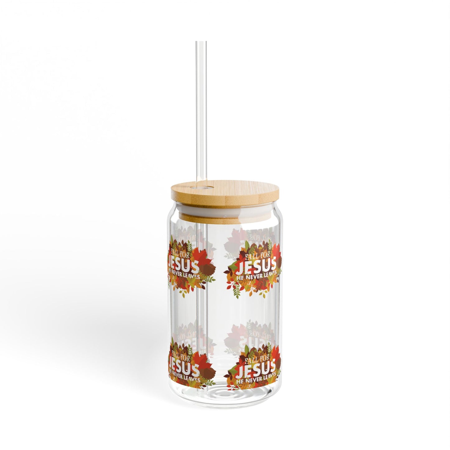 Fall For Jesus Sipper Glass, 16oz (7139603644519)