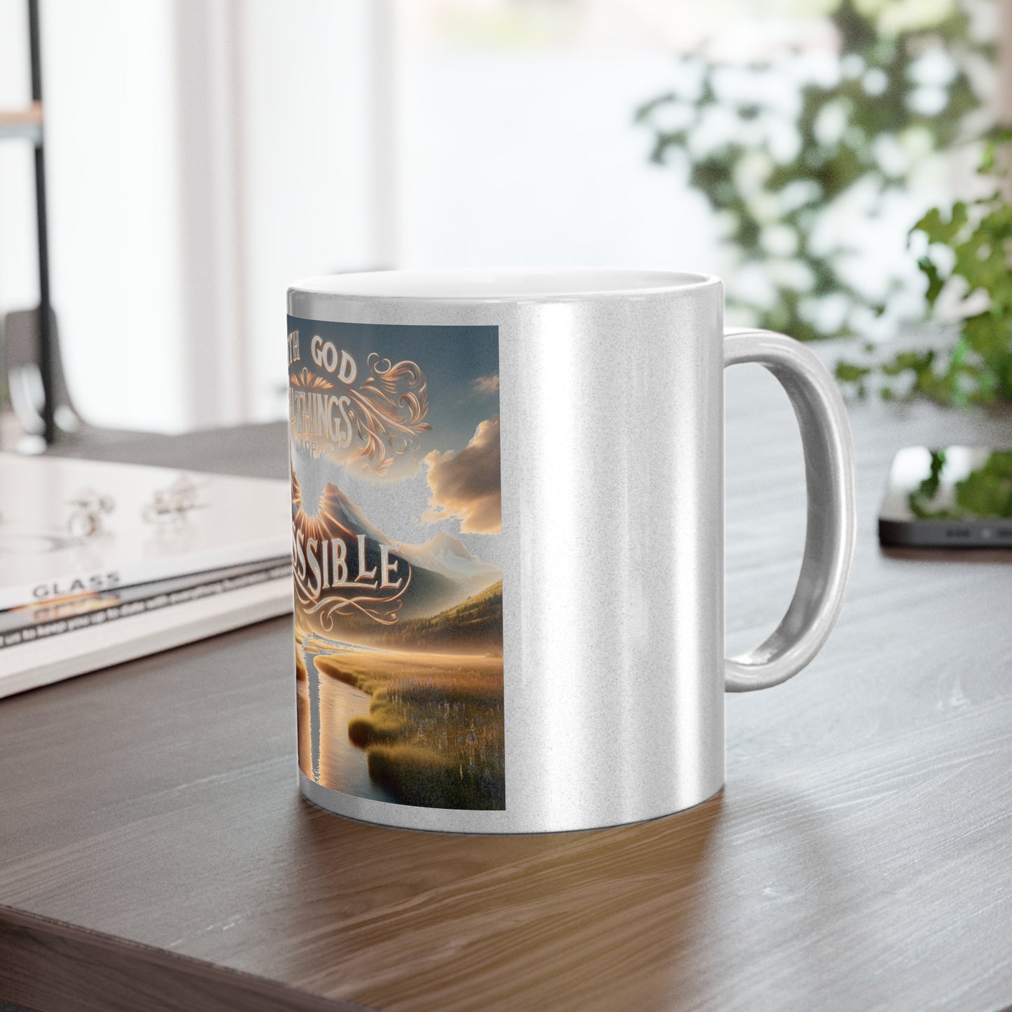 Coffee Lovers Metallic Mug (Silver/Gold) (7124784185447)