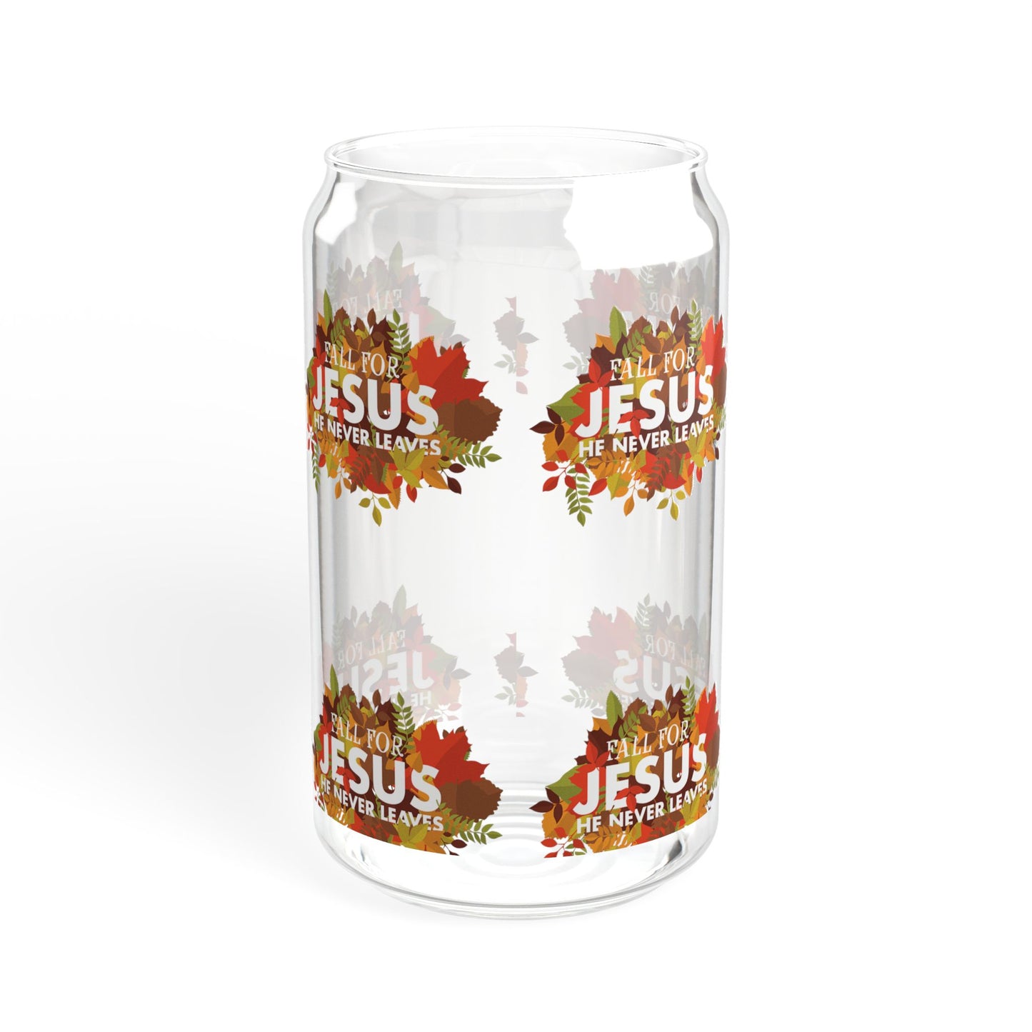 Fall For Jesus Sipper Glass, 16oz (7139603644519)
