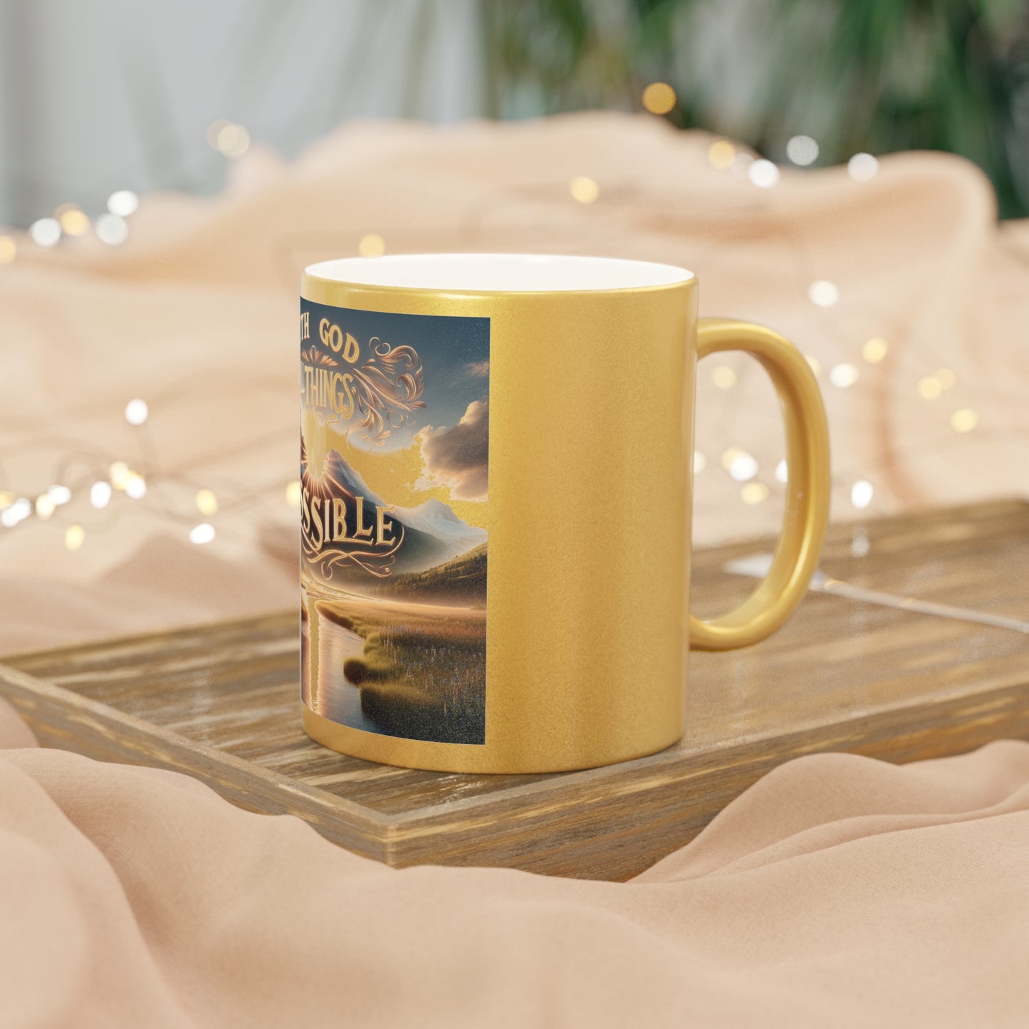 Coffee Lovers Metallic Mug (Silver/Gold) (7124784185447)