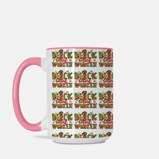 Social Worker Mug 15oz. (Pink + White) (7190419931239)