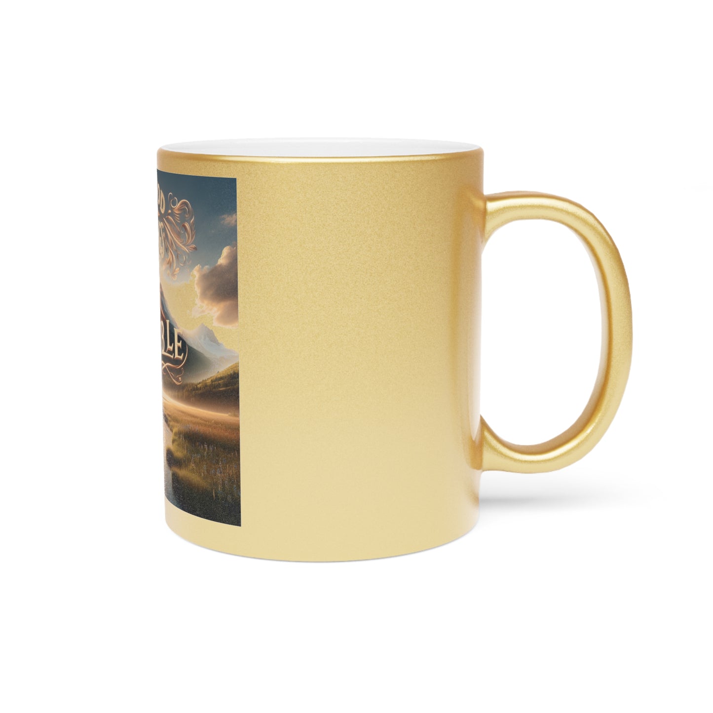 Coffee Lovers Metallic Mug (Silver/Gold) (7124784185447)