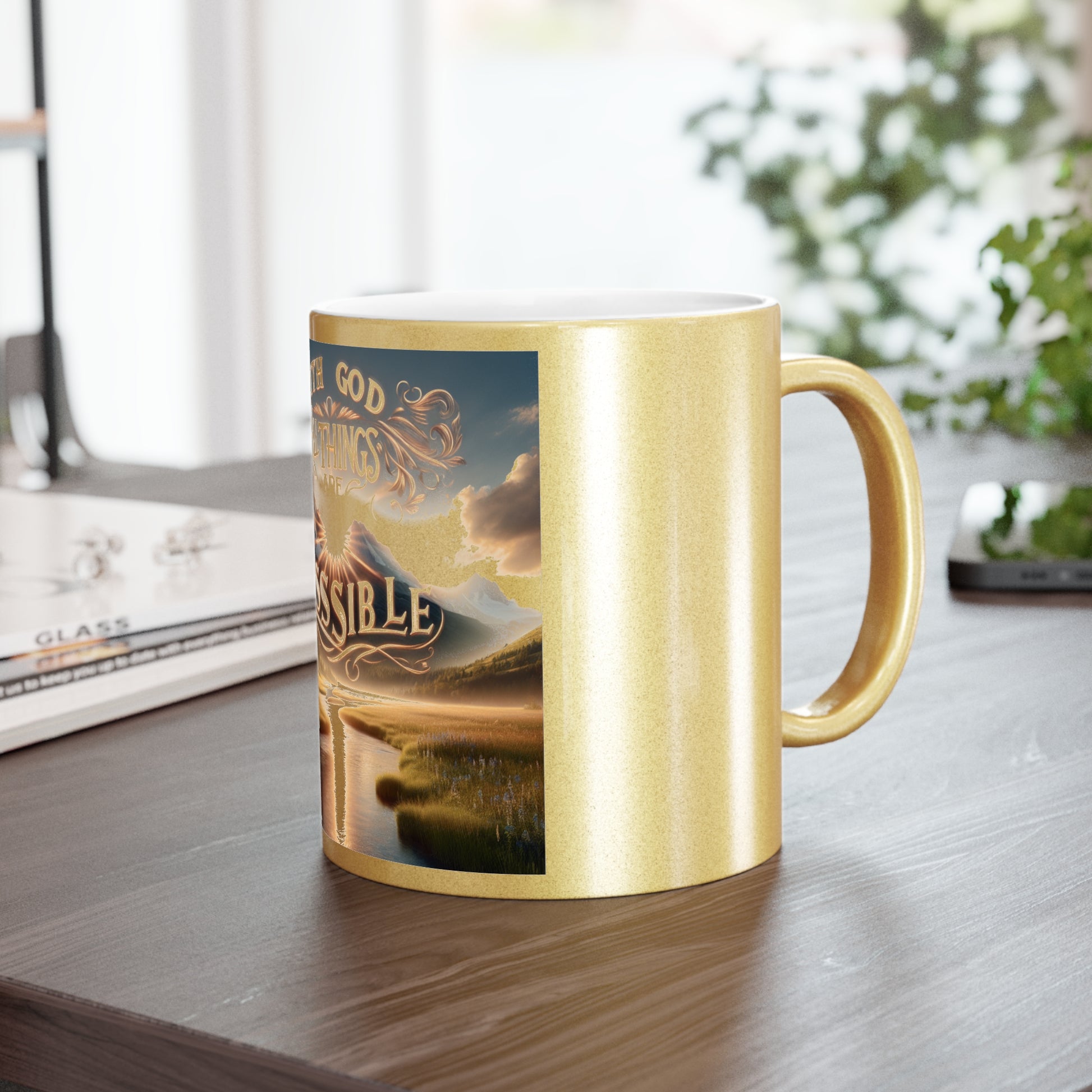 Coffee Lovers Metallic Mug (Silver/Gold) (7124784185447)