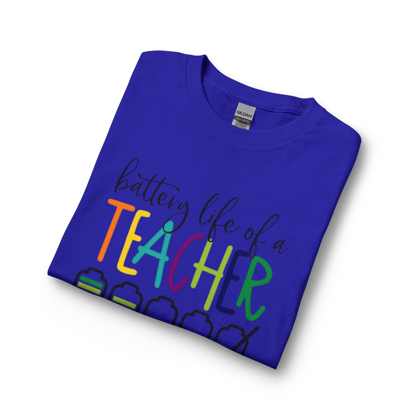 Teacher Battery Life Long Sleeve Colorful Graphic