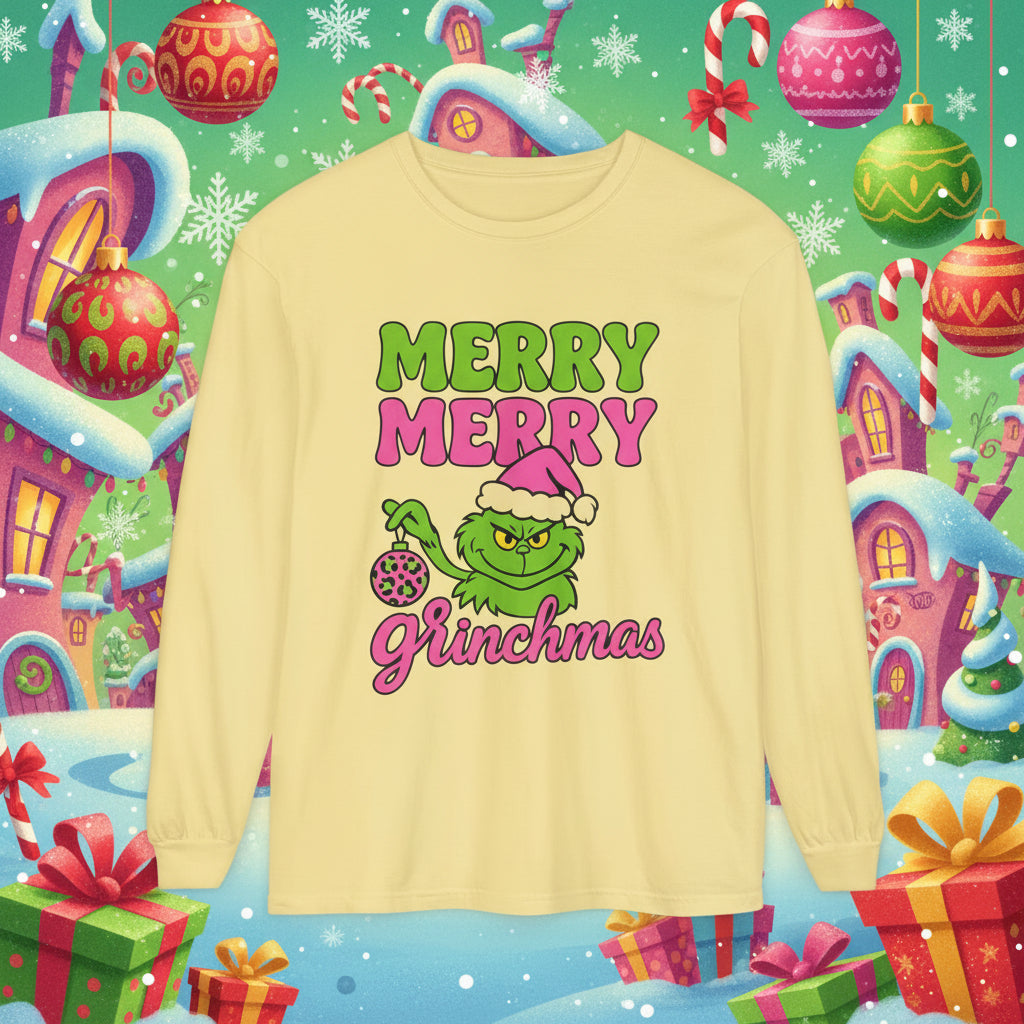 Grinch 'Merry Merry Grinchmas' Long Sleeve Tee