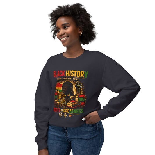 Women’s Black History Roots of Greatness Crewneck Sweatshirt