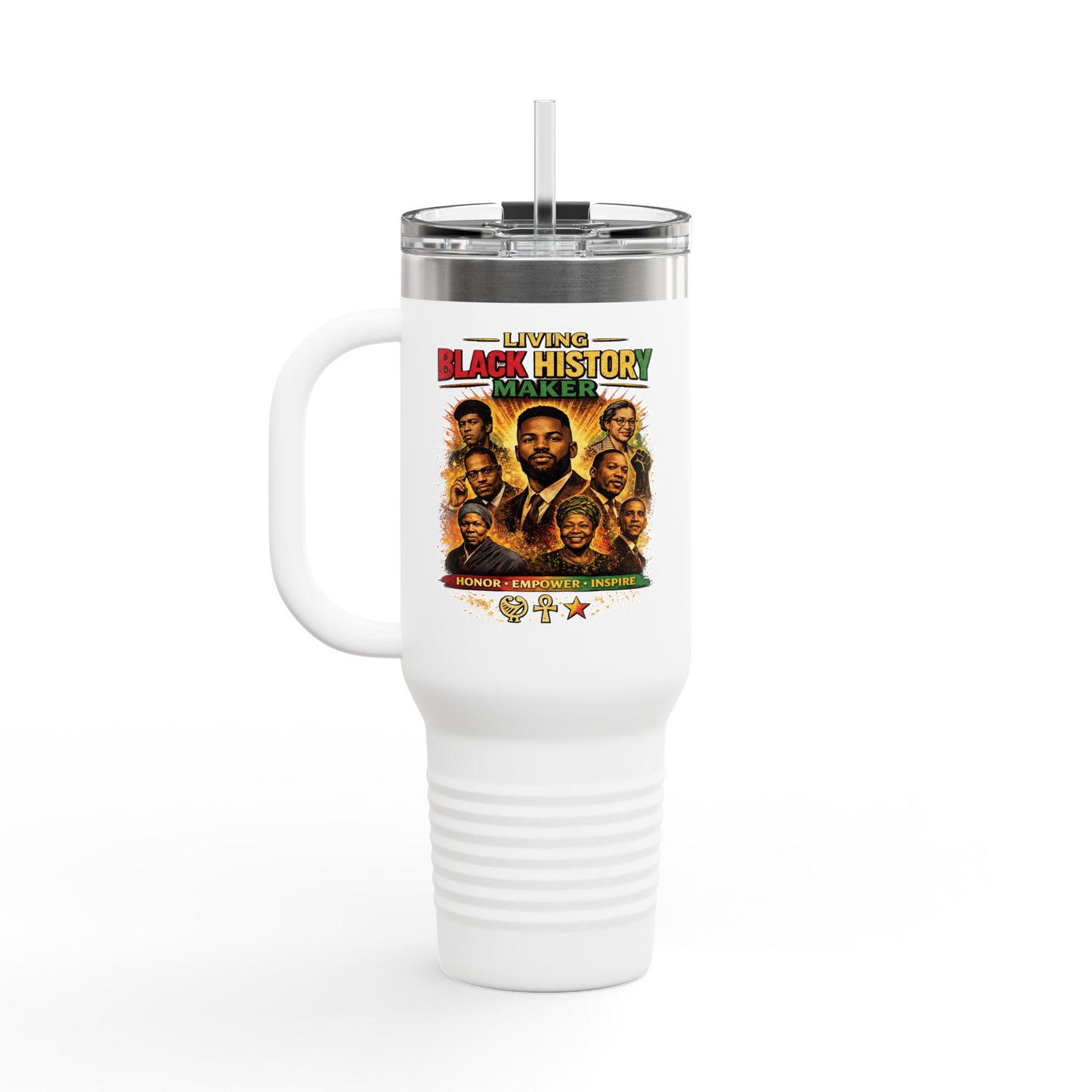 40oz Insulated Travel Mug Celebrate Black History Makers