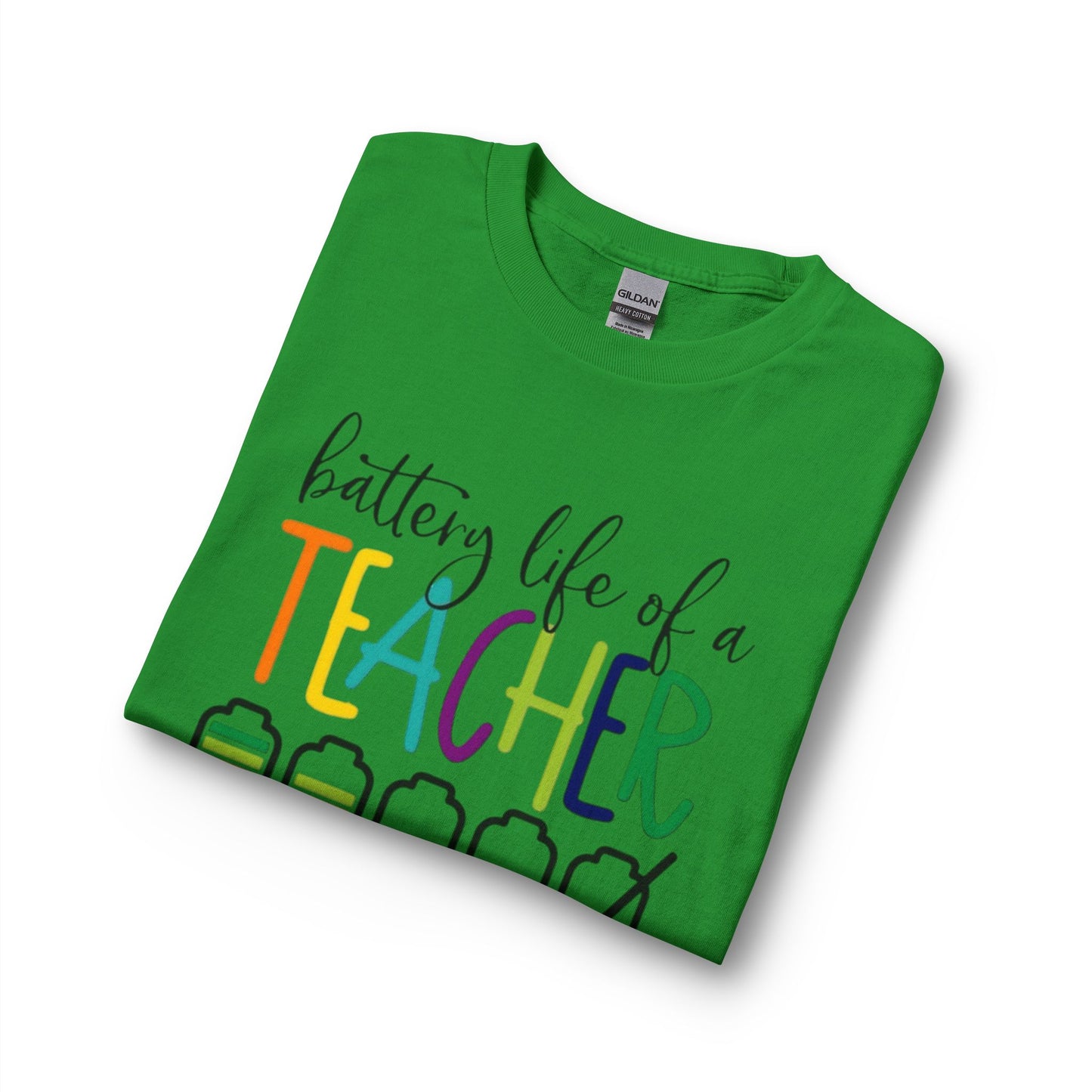 Teacher Battery Life Long Sleeve Colorful Graphic