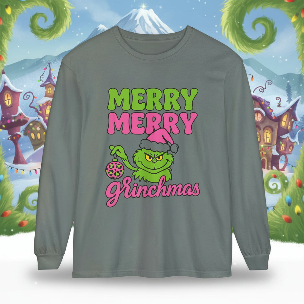 Grinch 'Merry Merry Grinchmas' Long Sleeve Tee