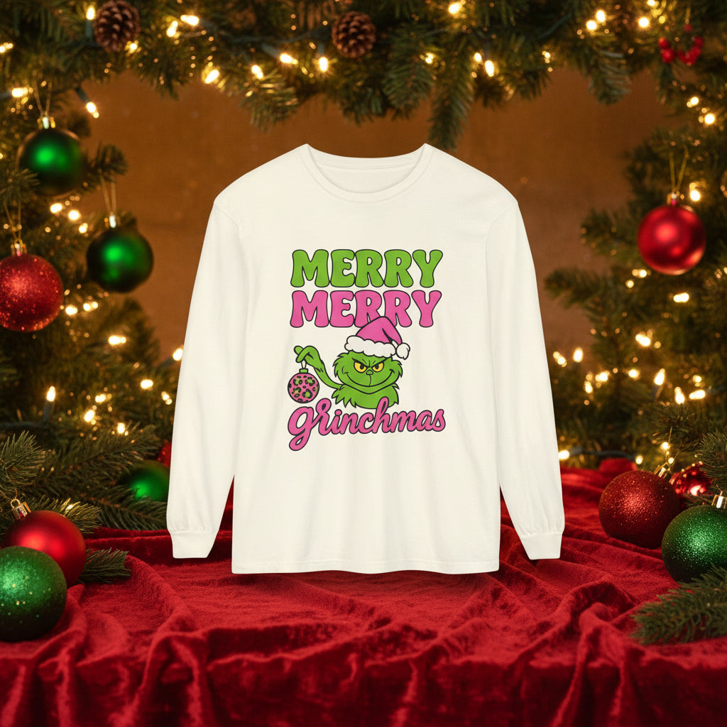 Grinch 'Merry Merry Grinchmas' Long Sleeve Tee