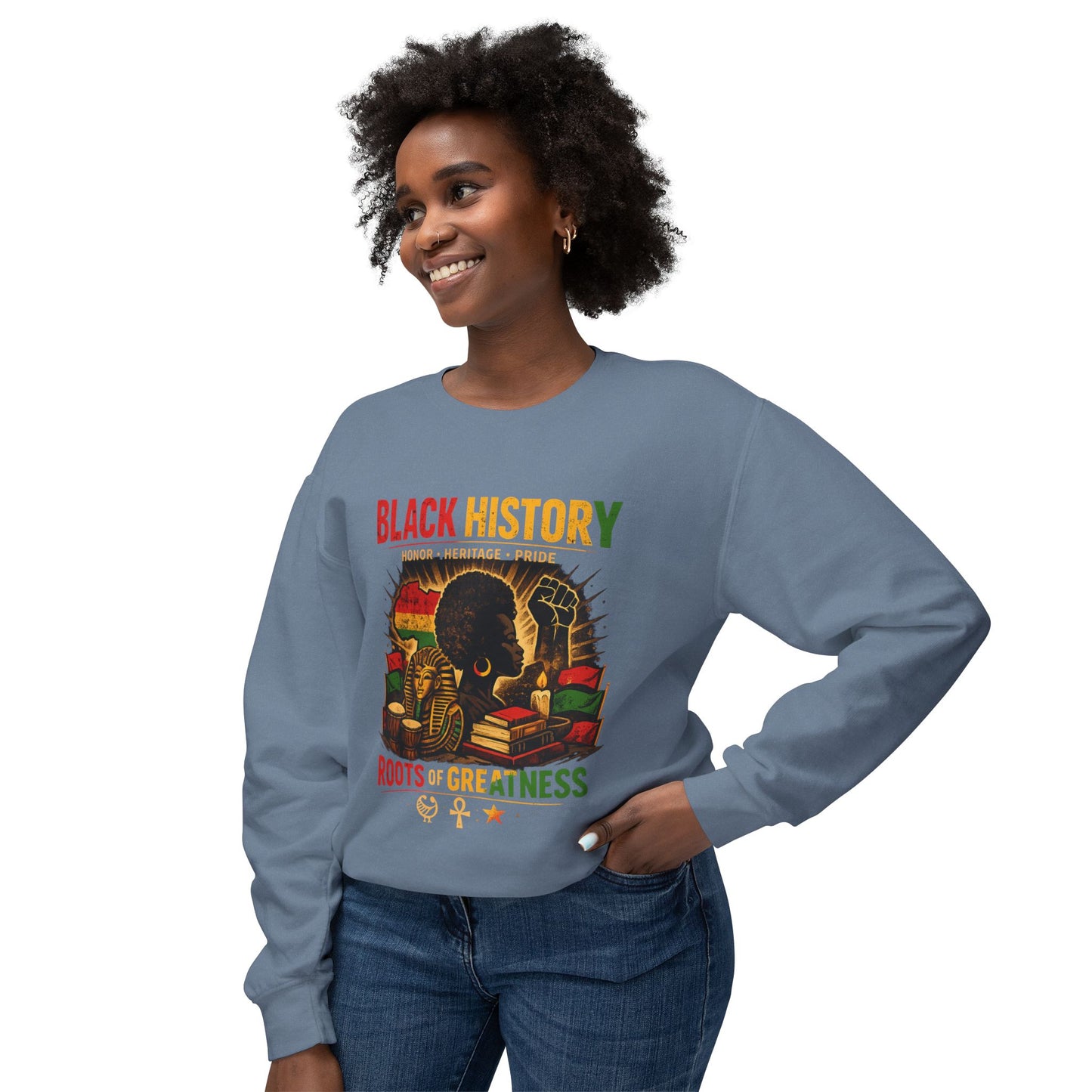 Women’s Black History Roots of Greatness Crewneck Sweatshirt