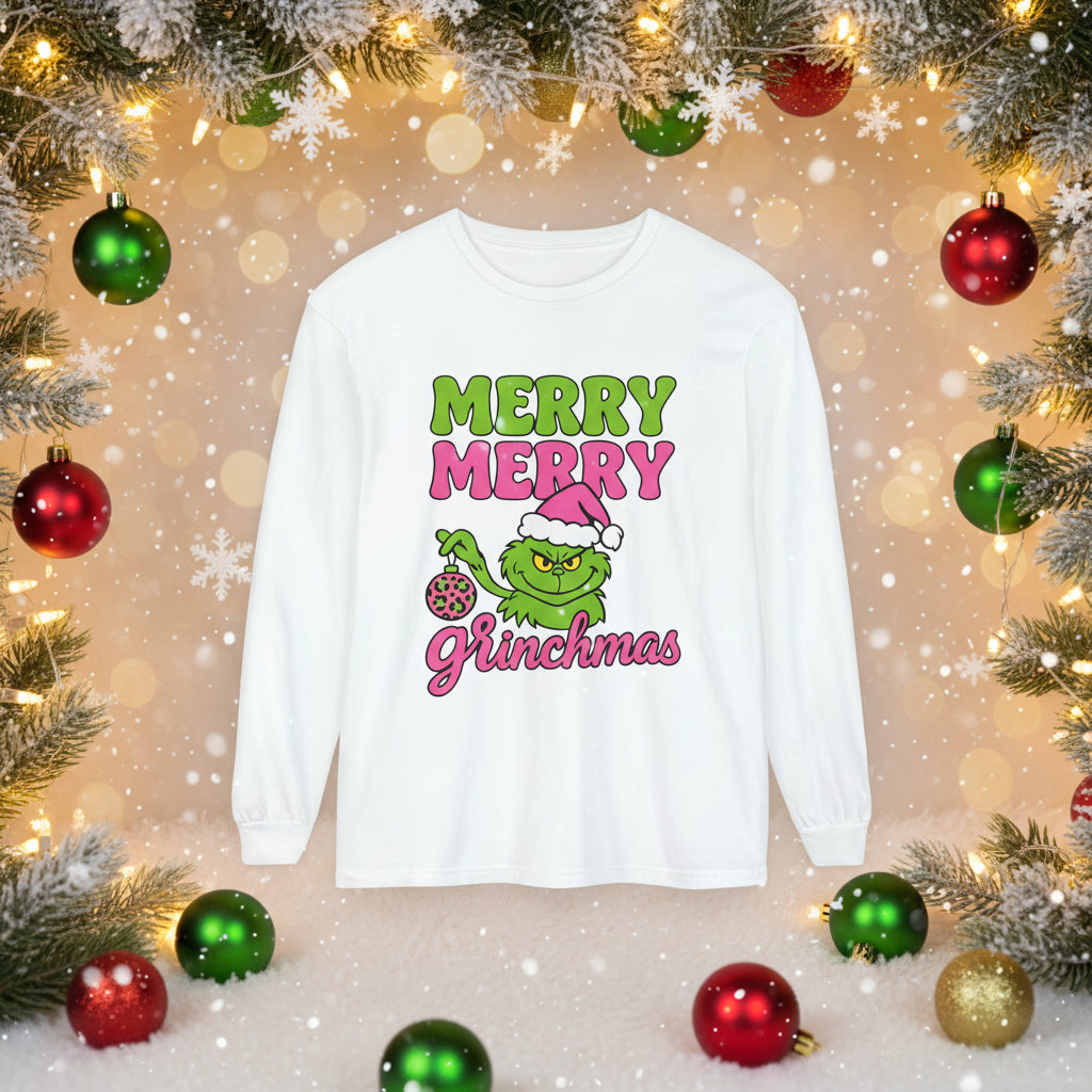 Grinch 'Merry Merry Grinchmas' Long Sleeve Tee