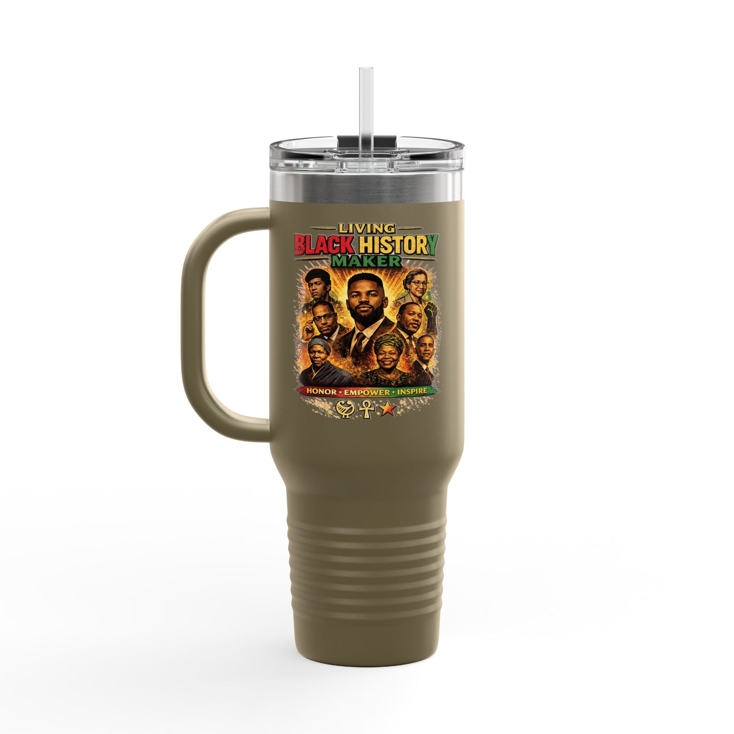 40oz Insulated Travel Mug Celebrate Black History Makers