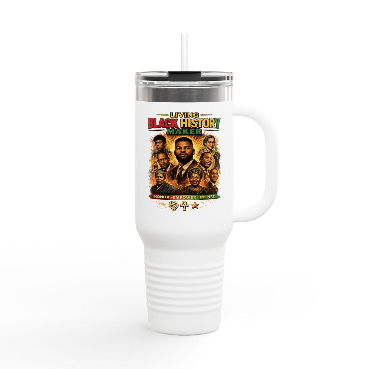40oz Insulated Travel Mug Celebrate Black History Makers