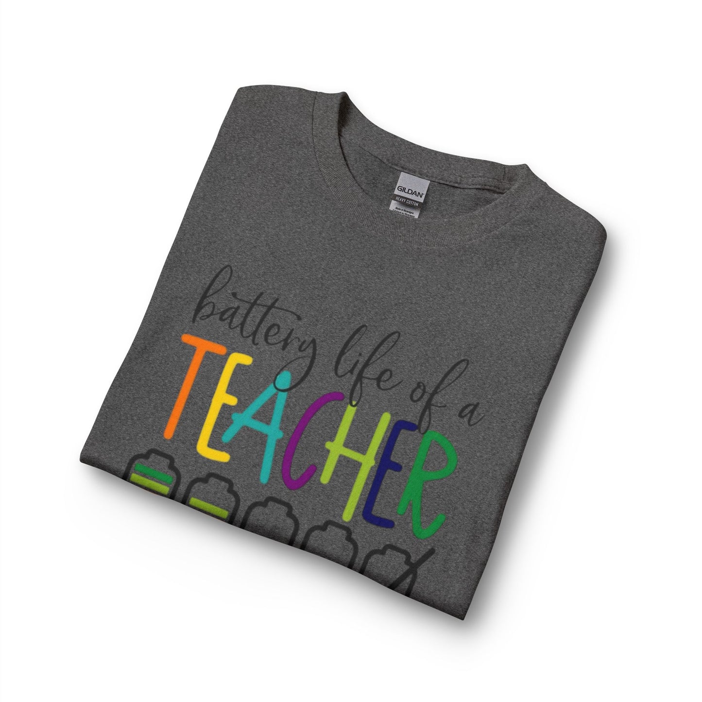 Teacher Battery Life Long Sleeve Colorful Graphic