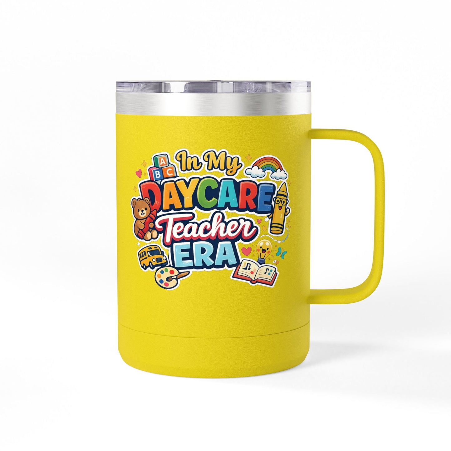 Daycare Teacher 15oz Insulated Mug "In My Daycare Teacher Era" Travel Tumbler