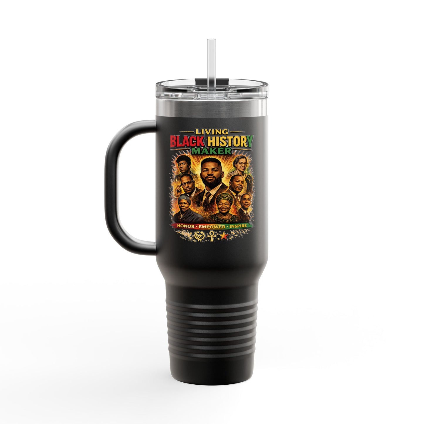 40oz Insulated Travel Mug Celebrate Black History Makers