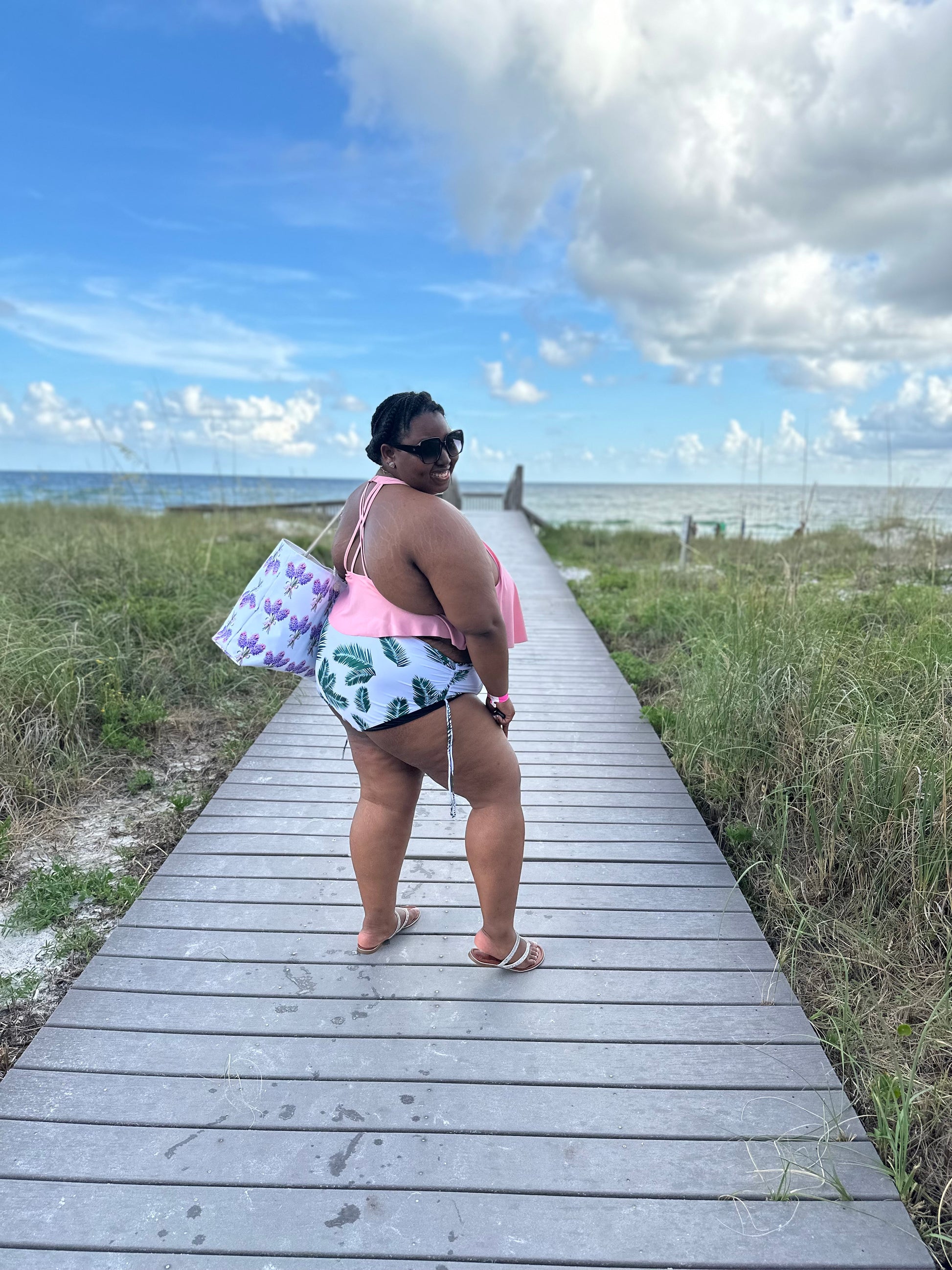 Floral Fashion & Beach Bag (7275174559847)