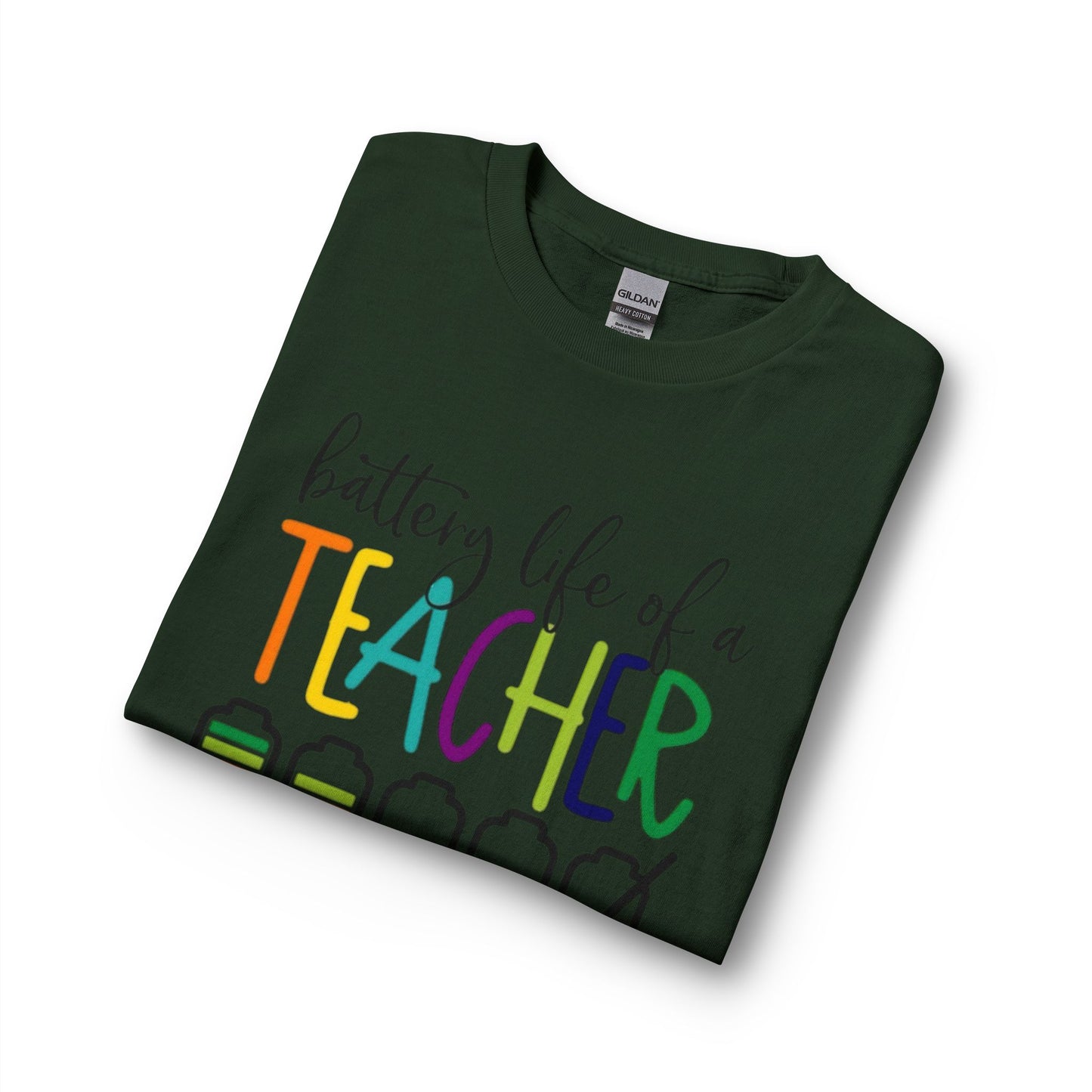 Teacher Battery Life Long Sleeve Colorful Graphic