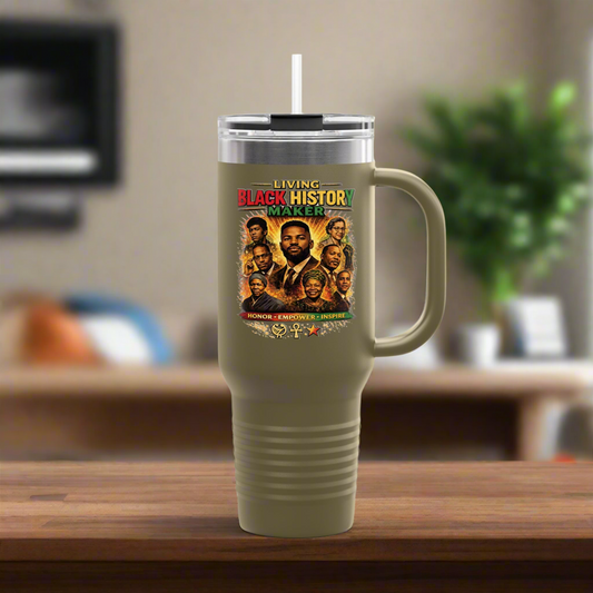 40oz Insulated Travel Mug Celebrate Black History Makers